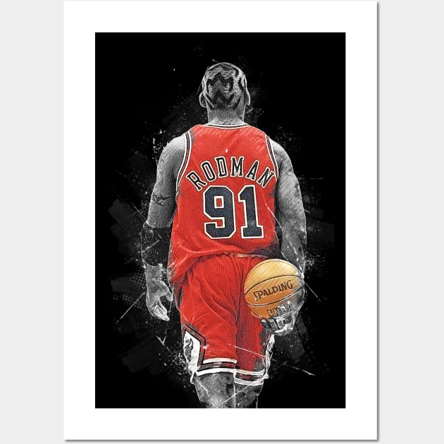 Dennis Rodman Wall Art by Creativedy Stuff